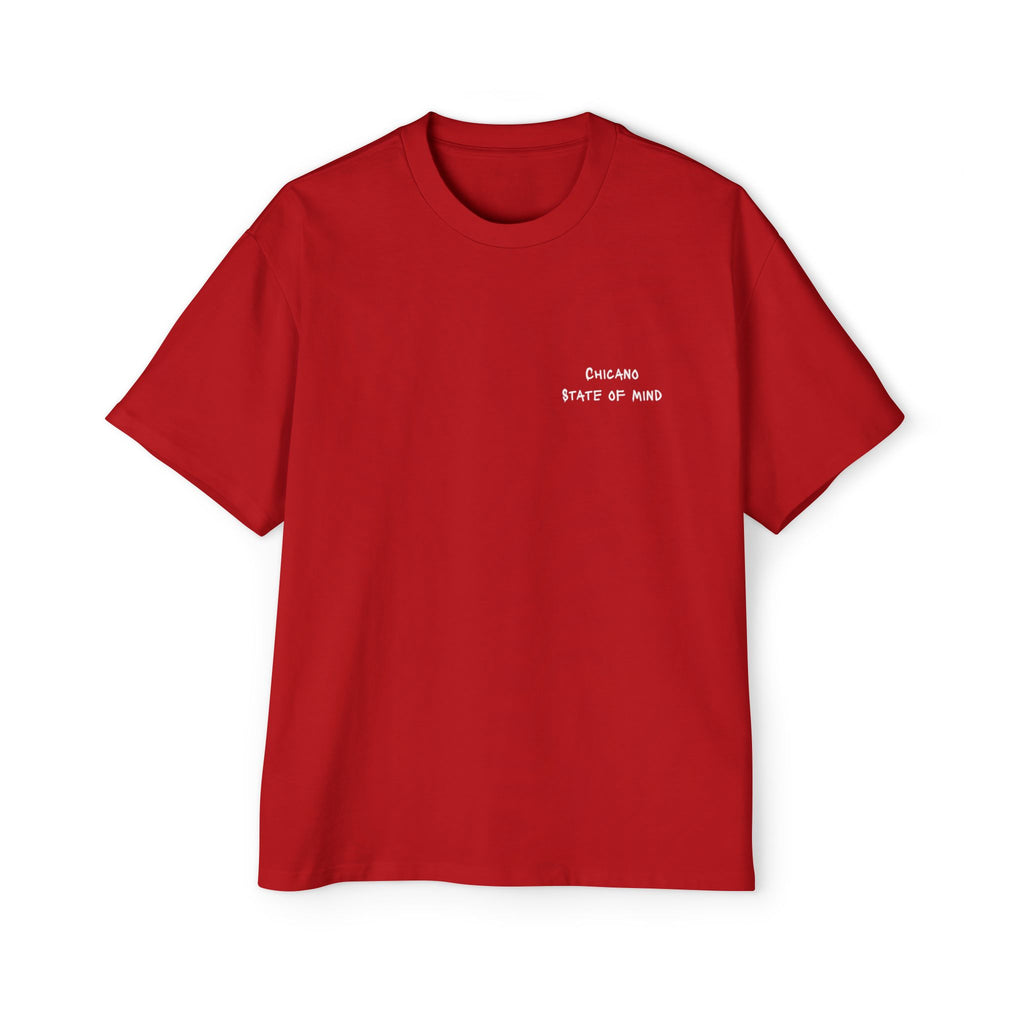 Our Blood Built Both Sides: Men's Heavy Oversized Tee