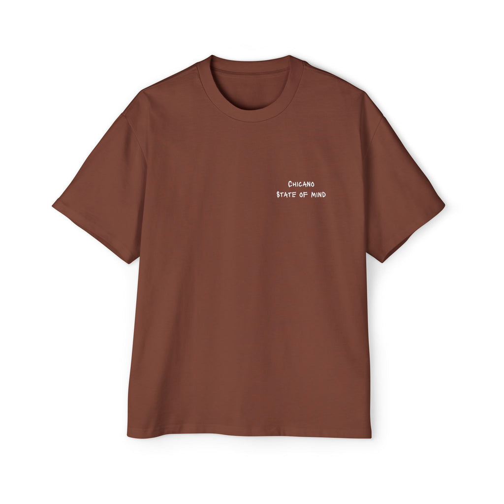 Our Blood Built Both Sides: Men's Heavy Oversized Tee