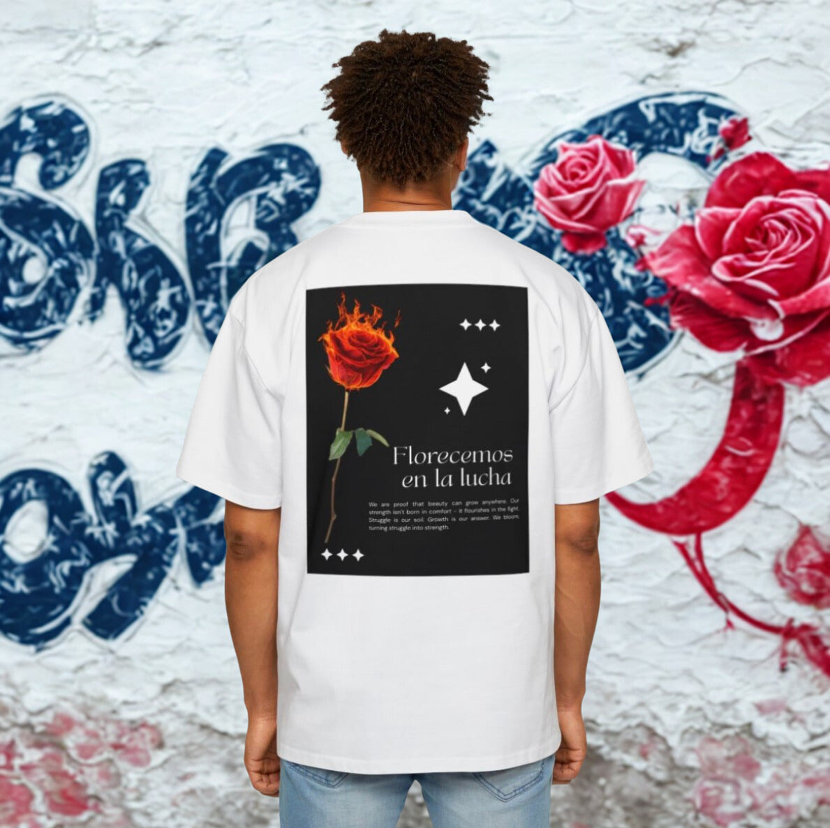 Florecemos en la Lucha: Men’s Heavy Oversized Tee