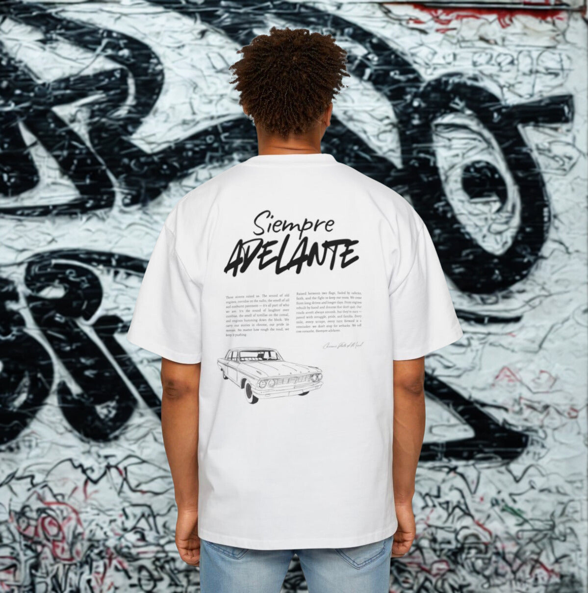 Siempre Adelante: Men's Heavy Oversized Tee